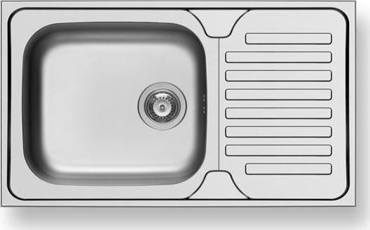 Pyramis Dorian 1B 1D 105060201 Drop-In Sink Inox Satin W86xD50cm Silver
