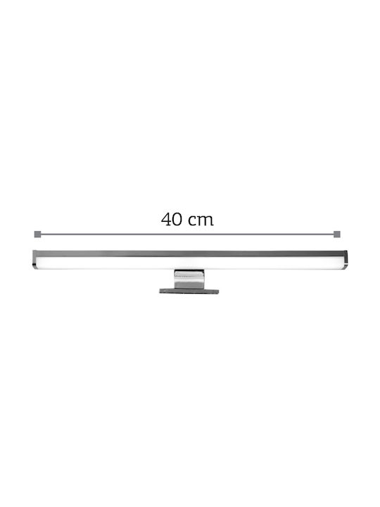 Inlight Modern Lamp Wall with Integrated LED and Natural White Light Silver 40cm