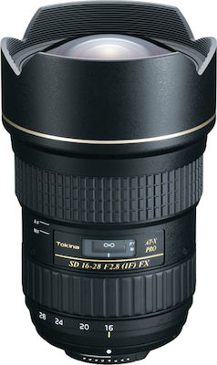 Tokina Full Frame Φωτογραφικός Φακός AT-X 16-28mm F2.8 Pro FX AF Wide Angle Zoom για Nikon F Mount Black
