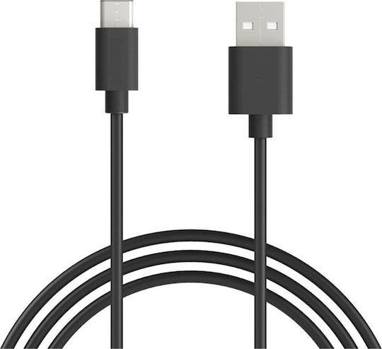Partner Tele Regular USB 2.0 Cablu USB-C bărbătesc - USB-A Negru 2m Bulk