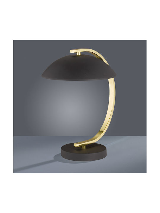 Trio Lighting Retro Metal Table Lamp for Socket E14 with Black Shade and Base