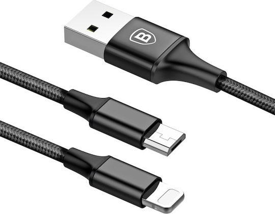 Baseus Excellent 3in1 Regular USB to Lightning / Type-C / micro USB 1.2m 2A Cable (CA3IN1-ZY01)