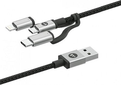 Mophie Braided USB to Lightning / Type-C / micro USB 1m Cable (409903220)