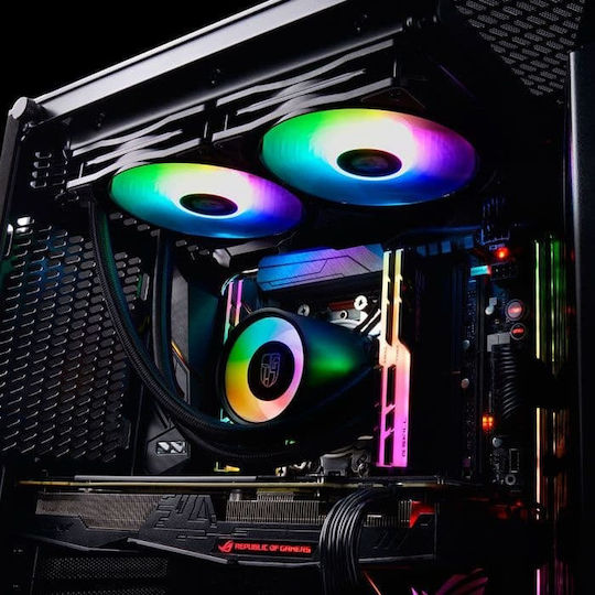 Deepcool Castle 240 RGB Υδρόψυξη Επεξεργαστή Διπλού Ανεμιστήρα 120mm για Socket AM4