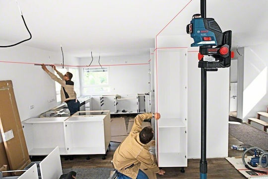 Bosch GLL 3-80 Professional Самонивелиращо Линейно Лазерен нивелир Червен лъч 1.5V с Работен обхват 30м