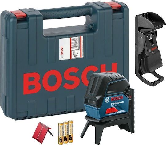 Bosch GCL 2-15 Αυτορυθμιζόμενο Γραμμικό Αλφάδι Laser Κόκκινης Δέσμης 1.5V με Εύρος Εργασίας 15m