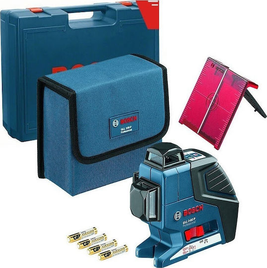 Bosch GLL 3-80 Professional Самонивелиращо Линейно Лазерен нивелир Червен лъч 1.5V с Работен обхват 30м