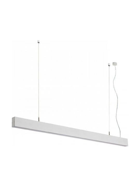 Rendl Light Studio Pesante 35 Pendant Light LED Rail with Warm White Light Silver