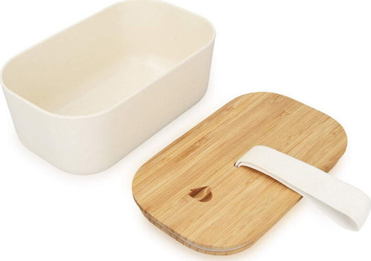 Navaris Bamboo Lunch Box Bento White 1000ml
