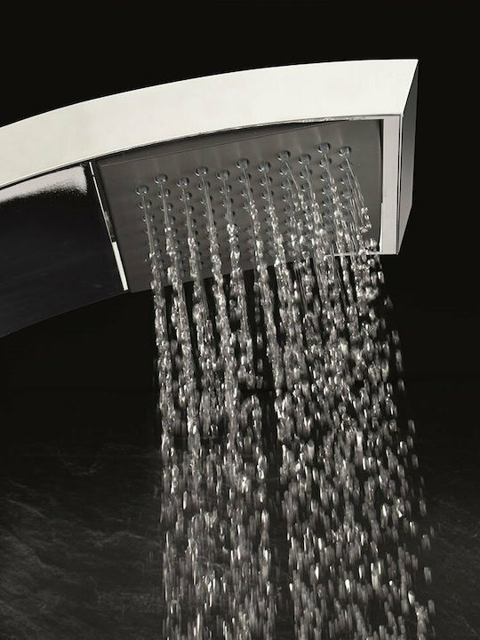 Dolce Vita Idea Spout Στήλη Ντουζ με Μπαταρία 136.4cm Ασημί