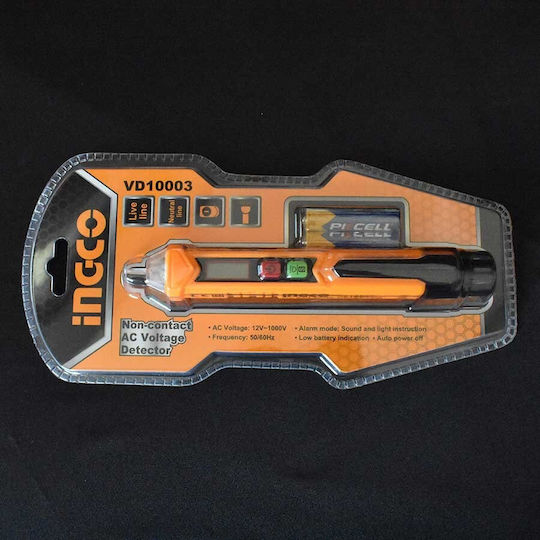 Ingco Detector de Tensiune VD10003 AC cu Interval de Măsurare 12 - 1000V
