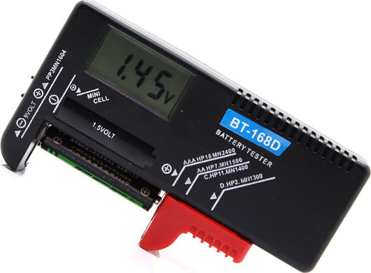 Bigstren BT-168D Digital Battery Tester with Battery Size Adjustment Lever