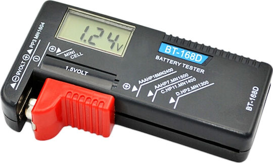 Bigstren BT-168D Digital Battery Tester with Battery Size Adjustment Lever