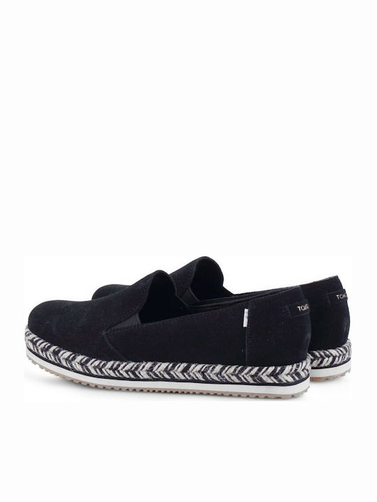 Palma Wrap Women's Suede Espadrilles Black