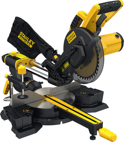 Stanley Miter Saw Electric Sliding with Power 1500W, Cutting Disc Diameter 216mm & Cutting Speed 5000rpm