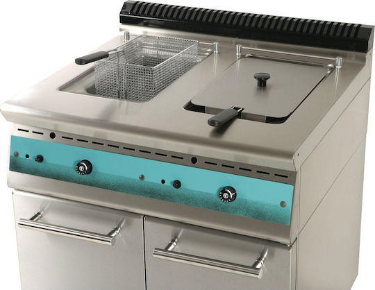 Sergas Φριτέζα Υγραερίου Διπλή 20kW Χωρητικότητας 2x15lt 85x90x85cm GF8S9