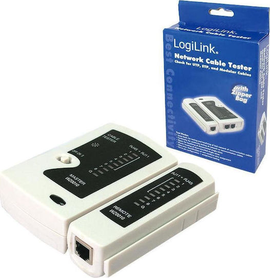 LogiLink WZ0010 Tester Καλωδίων Δικτύου RJ45 / RJ12 / RJ11