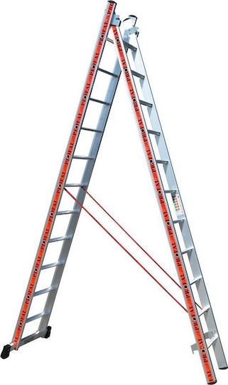 Profal Doppelter Kombinationsleiter Aluminium