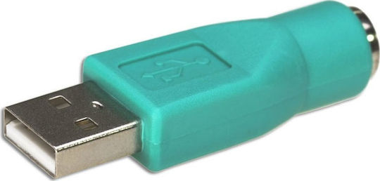 Akyga Converter PS/2 female to USB-A male Green 1pcs AK-AD-14