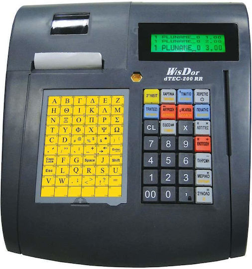 Wisdor DTec-200 RR Registrierkasse Kasse in Schwarz Farbe