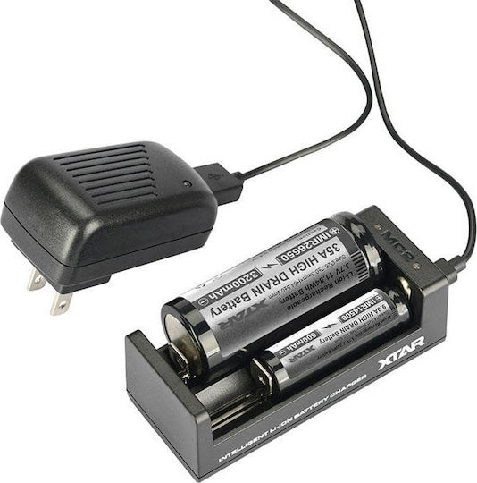 XTAR MC2 USB Charger 2 Batteries Li-ion Size 18650/16340/26650/14500 Set with micro USB