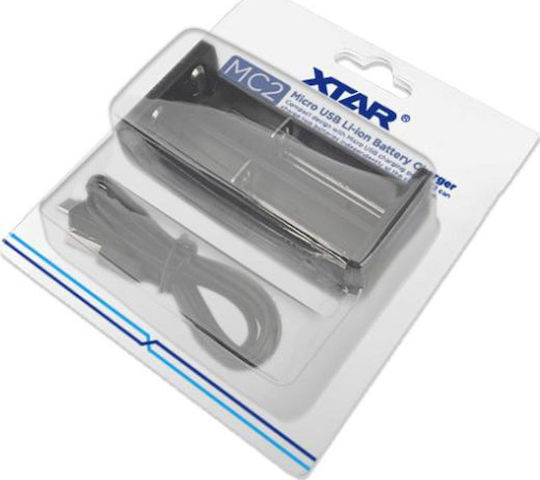 XTAR MC2 USB Charger 2 Batteries Li-ion Size 18650/16340/26650/14500 Set with micro USB