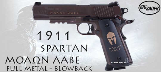 SigSauer Αεροβόλο Πιστόλι CO2 1911 Spartan Blowback Μεταλλικό 4.5mm