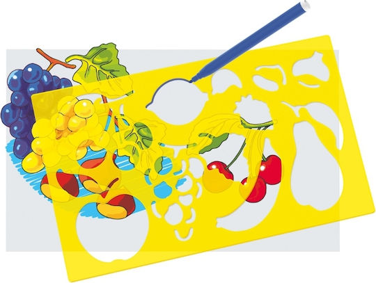 Quercetti Painting Stencils Fruits & Vegetables Sagome Starter for Children 4+ years old Years