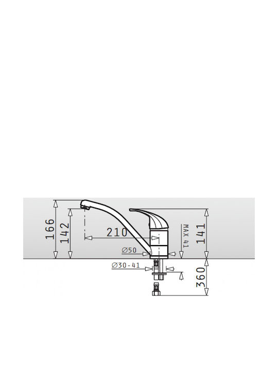 Pyramis Essential Modo Kitchen Faucet Counter Beige