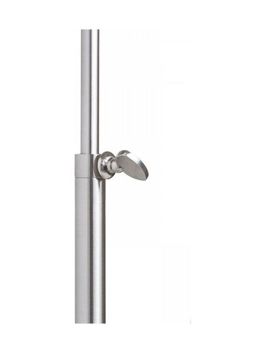 Rendl Light Studio Edika Table Metal Lampă de masă pentru Soclu E27 cu Abajur Maro și Bază Argintiu