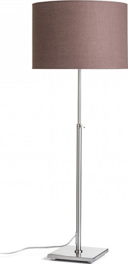 Rendl Light Studio Edika Table Metal Table Lamp for Socket E27 with Brown Shade and Silver Base