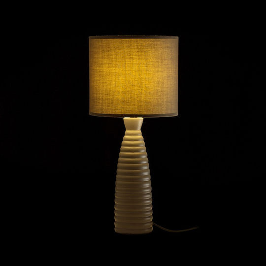 Rendl Light Studio Laura Metal Table Lamp for Socket E27 with Brown Shade and Gray Base