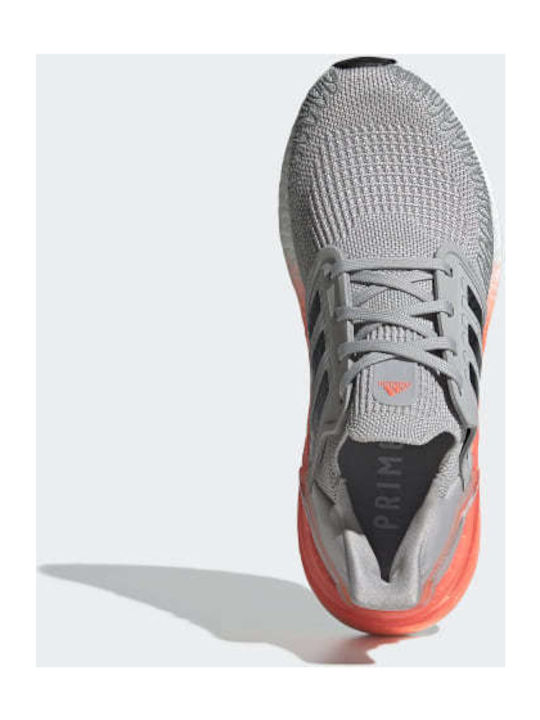 Ultraboost 20 Sport Shoes Running Grey Two / Night Metallic / Signal Coral