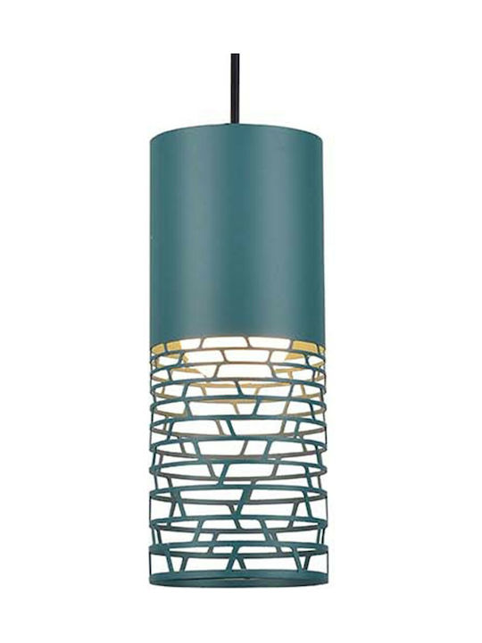 Viokef Feretti Pendant Light Single-Light Bell for Socket E27 Blue