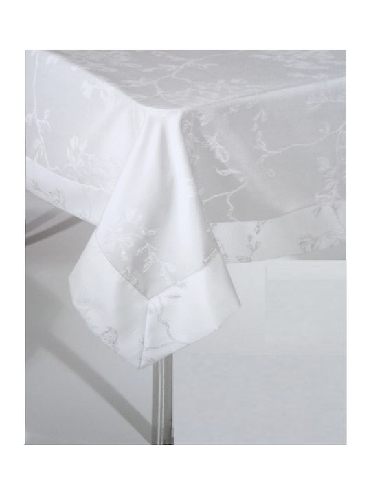 Guy Laroche Campus Polyester Tablecloth White 160x220cm