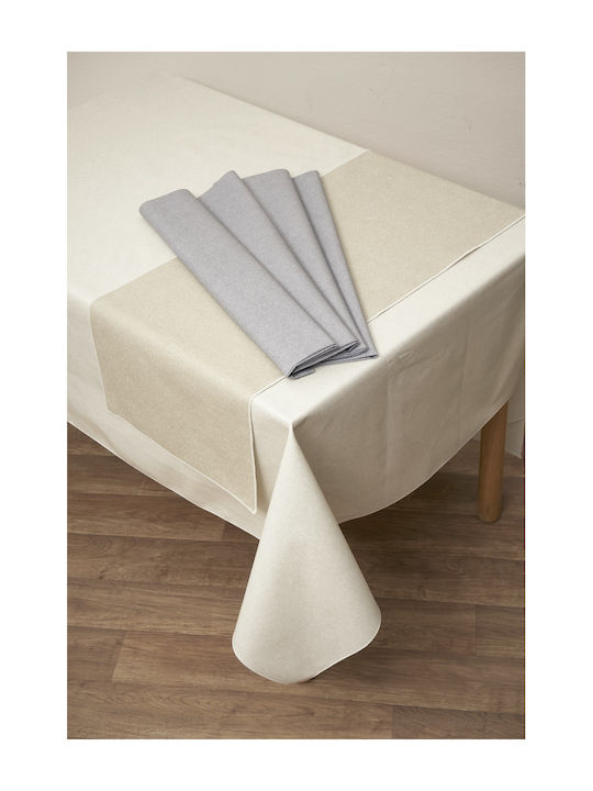 Viopros Ντιάνα Cotton & Polyester Stain Resistant Tablecloth Runner Μπεζ 40x160cm