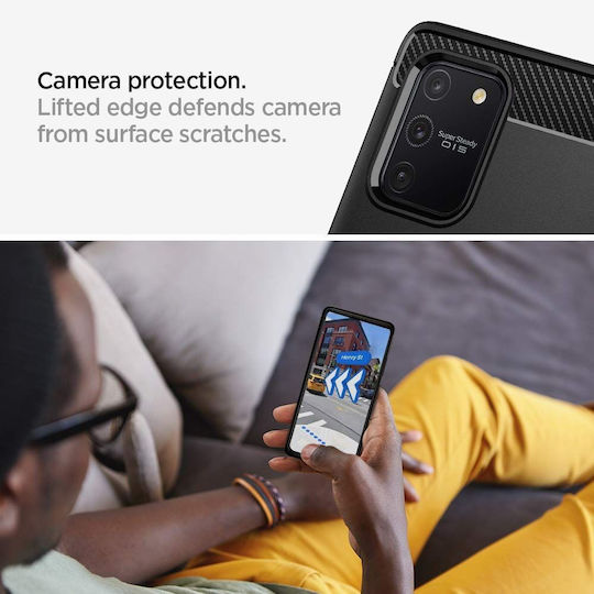 Spigen Rugged Armor Задна корица Силикон Черен (Galaxy S10 Lite) ACS00676