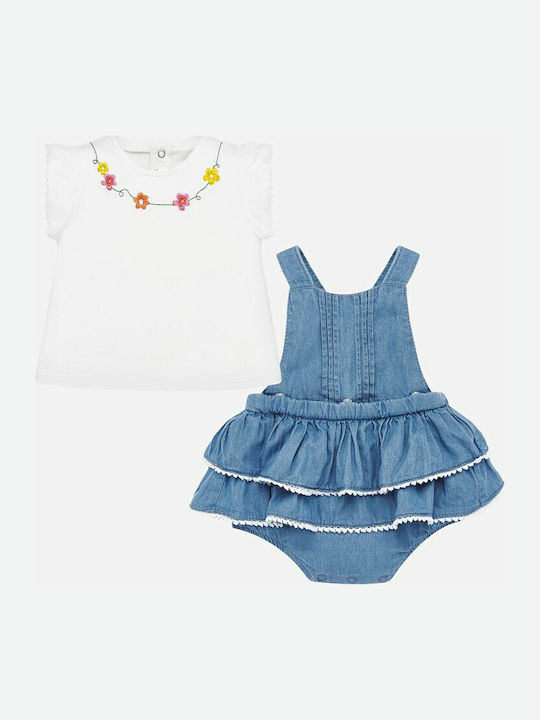 Mayoral Set Pramsuit With Salopeta Blue 2 Pieces