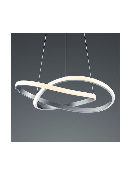 Trio Lighting Course Adjustable Pendant Light Silver 60cm