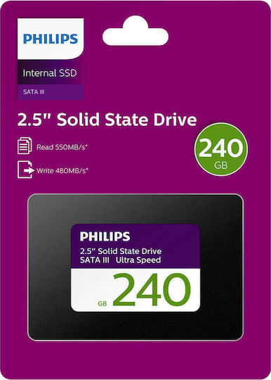 Philips Ultra Speed SSD 240GB 2.5 Inch SATA III Connection
