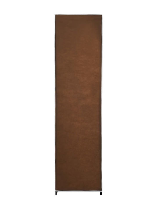 vidaXL Stoffschrank mit Reißverschluss und Regalen in Braun Farbe 175x45x170cm