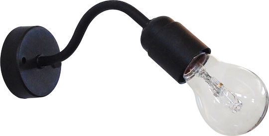 Heronia AS-26AP Klassisch Leuchte Wand mit Fassung E27 Schwarz 9x9cm