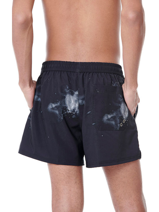 BodyTalk 1191-954444 Men's Swimwear Shorts Black with Patterns 1191-954444-00100