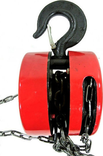 Kraft & Dele Chain Hoist 1T with Chain 2.5 m for Weight Load up to 1t Red