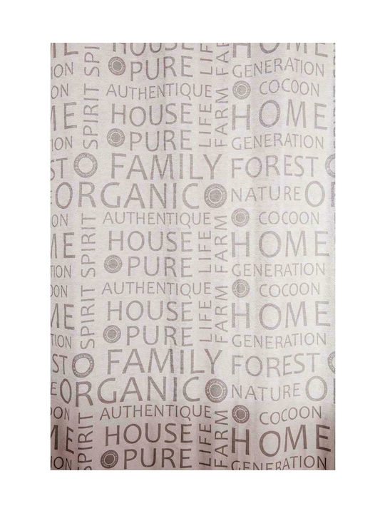 Mc Decor Κουρτίνα με Τρουκς Natural Καφέ 135x280εκ.