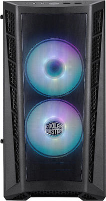 CoolerMaster MasterBox MB311L ARGB Jocuri Turnul Mini Cutie de calculator cu fereastră laterală Negru