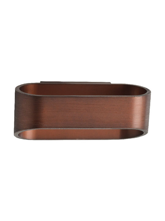 Aca Nephele Modern Lamp Wall with Integrated LED and Warm White Light Copper 16x10x7.5cm