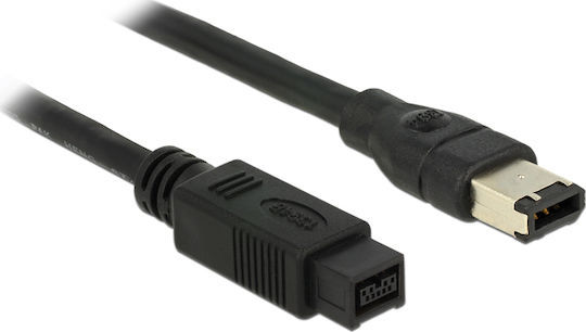 DeLock FireWire Cable 9-pin male to 6-pin male 1m