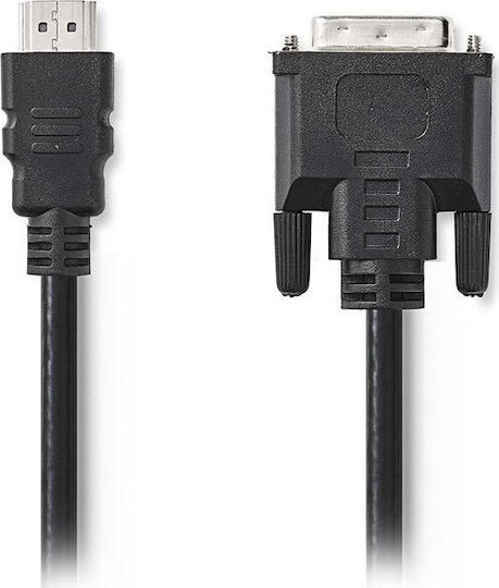 Nedis Cablu DVI-D de sex masculin - HDMI de sex masculin 2m Negru (CCGP34800BK20)