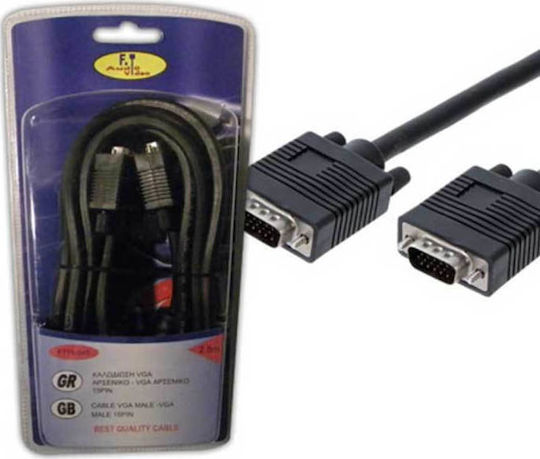 VGA male to VGA male White 1.5m Cable